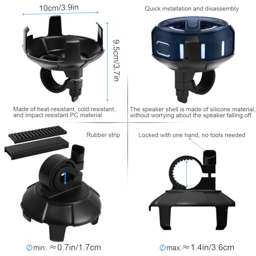 XLEADER X8Pro Bike Bluetooth Speaker-BL