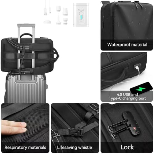 Ankila Air-Back Backpack with Vacuum Seal, waterproof Anti-Theft Vacuum Compression Travel Backpack, Outdoor Products-Expandable Vac Pack Backpacks with Pump, Carry on Backpack for Airplanes