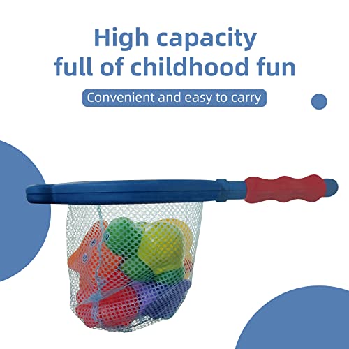 WA World Atlantus 8Pcs Baby Bath Toys, Scoop Net Fish Pool Toys With Spray, Sounds, Color Changing Toddler Bathtub Toys