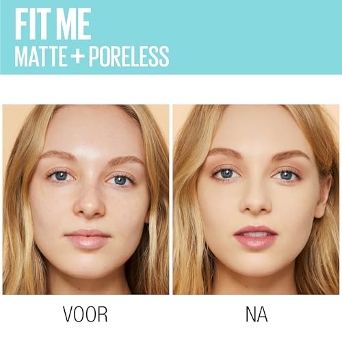 Maybelline New York Liquid Foundation, Matte & Poreless, Full Coverage and Blendable, Normal to Oily Skin, Fit Me, 115 Ivory
