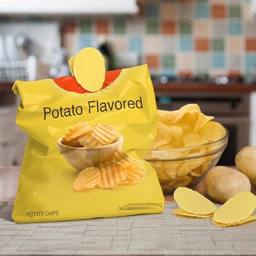 12 PCS Food Storage Clips, Food Clips Bag Sealing Clips, Bag Clips for Food Storage, Cute Food Clip, Kitchen Clips for Bags, Food Bag Clips Reusable to Clamp Snacks, Chips (Circle+Triangle)