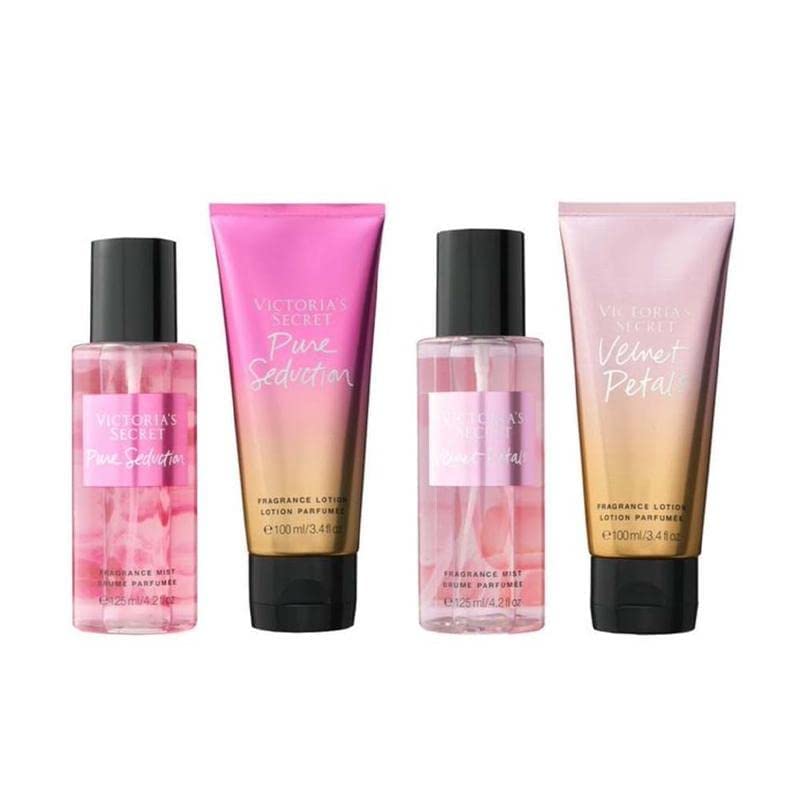 VICTORIA'S SECRET Pure Seduction 125Ml Body Mist+100Bl+Velvet Petals 125Ml Mist+100Ml Bl Set