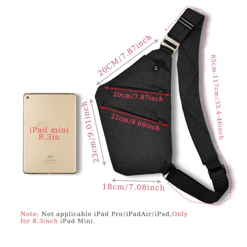 VADOO Sling Bag - Anti-theft Crossbody Shoulder Bag for Men and Women