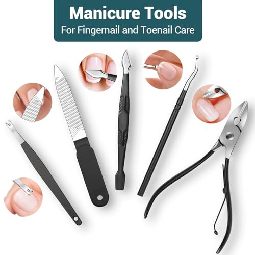TERRIFI Manicure Set, 18 Pieces Nail Clippers Pedicure Kit, Stainless Steel Nail Set, Gift Box for Men Women