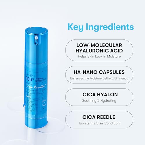 VT COSMETICS Hydrop Reedle Shot 100hL | Hyaluronic Acid Microneedling Serum, Intensive Hydrating & Moisturizing Exosome, Soft & Glass Skin, Korean Skin Booster1.69 Fl Oz.(50ml)