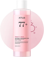 Peach 77 Niacin Essence Toner, Facial Toner for Glass Skin, Niacinamide, Panthenol, Ceramides, Korean Skin Care, Facial Toner for Glass Skin, 250ml/8.45 fl.oz.