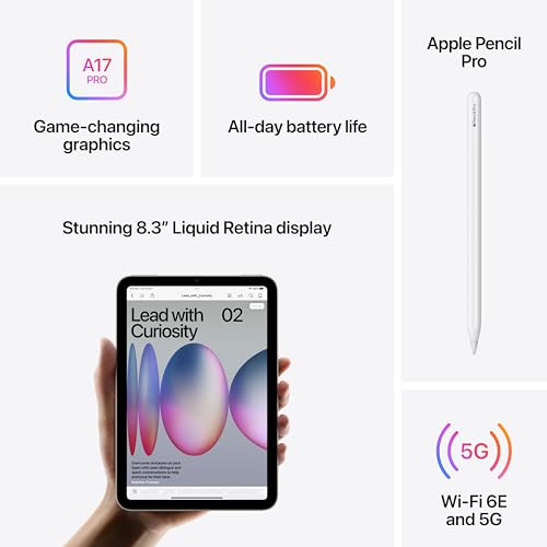 Apple 2024 iPad mini (Wi-Fi  Cellular, 512GB) - Purple (7th generation)