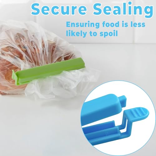benlidoner 48 Pcs Food Bag Clips Plastic Sealing Bag Clips in 3 Sizes & 6 Colours Reusable Freezer Bag Clips Food Storage Clips for Sealing Snacks Sandwich Food Coffee