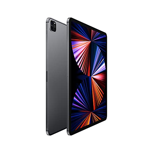 Apple 2021 iPad Pro (12.9-inch, Wi-Fi  Cellular, 256GB) - Space Grey (5th Generation) (Renewed)