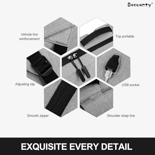 Beauenty Computer Backpack,Travel Backpack Bookbag with Usb Charging Port,Business Anti Theft Slim Durable Laptops Backpack,Water Resistant College School Computer Bag,Fits Notebook