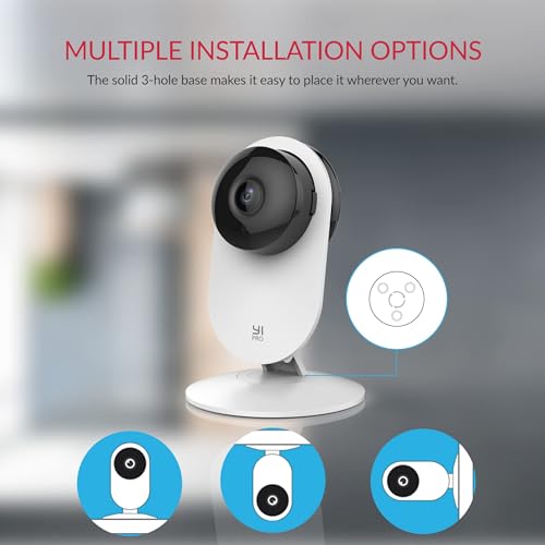 YI 1080p WiFi Smart Wireless Security Home Camera (UK Plug) - 4 Pieces