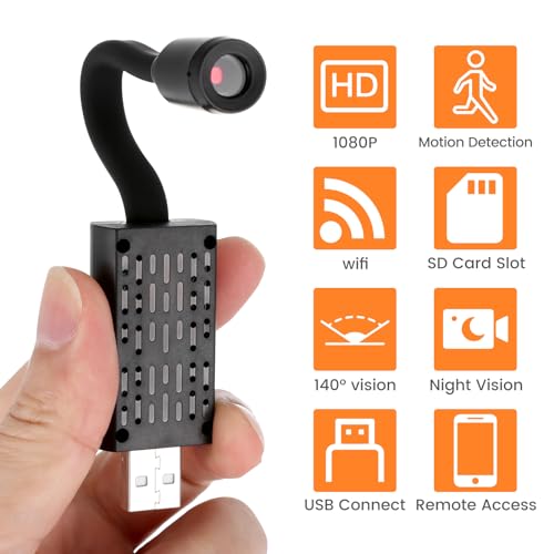 Hemobllo Wireless Home Security Camera for Indoor Mini Wireless Security Camera Wireless Indoor Security Camera Small Wireless Camera Abs Pro Intelligent