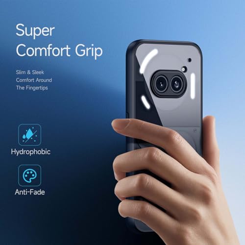 OIATROE Back Cover for Nothing Phone (2a), [Slim-Fit] [Anti-fingerprint] [Matte Texture] Phone Case For Nothing Phone (2a)-Black