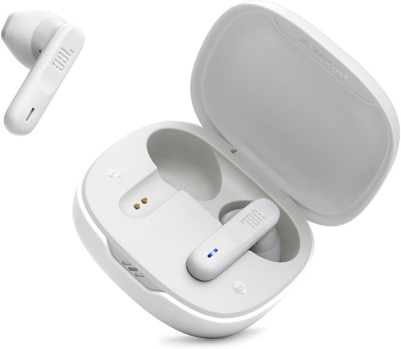 JBL Wave Flex True Wireless Earbuds, Deep Base Sound, Comfortable Fit, 32H Battery, Smart Ambient + Talkthru, Hands-Free Call, VoiceAware, Water and Dust Resistant - Blue, JBLWFLEXBLU