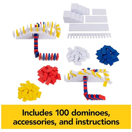 Spin Master Games H5 Domino Creations 100 Piece Set By Lily Hevesh, Family Game For Adults And Kids Ages 5 And Up, Classic Set, 20127489