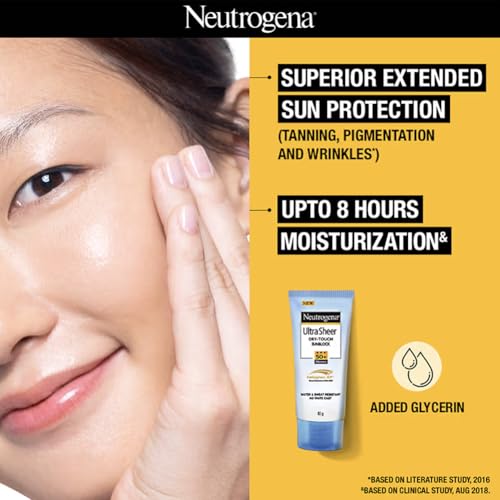 Neutrogena Ultra Sheer Dry Touch Sunblock SPF 50+ Sunscreen (White,80 g))