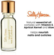 Sally Hansen Vitamin E Nail And Cuticle Oil, 0.45 Fluid Ounce - Vitamin E Nail and Cuticle Oil 13.3 ml
