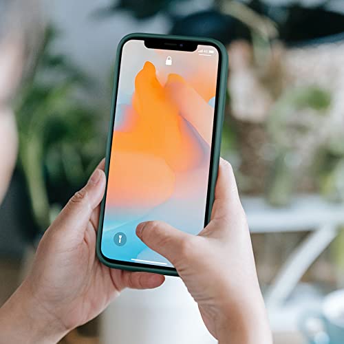 VANCLE Soft Silicone Cases for iPhone 11,[Military Grade Drop Protection] [Anti-Scratch Microfiber Lining] Shockproof Protective Phone Case Slim Thin Cover 6.1 inch (Black+Dark Green)