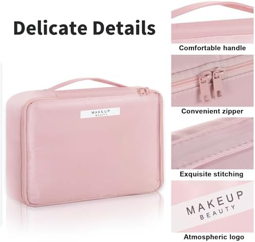 Queboom Travel Makeup Bag Cosmetic Bag Makeup Bag Toiletry bag for women and girls