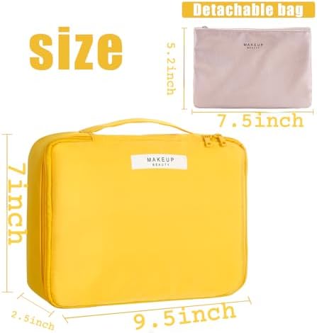 Queboom Travel Makeup Bag Cosmetic Bag Makeup Bag Toiletry bag for women and girls