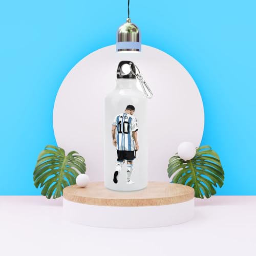 Football Super Hero Messi WaterFlask Bottle - Gift for Sport fans - Aluminum Insulated Sports Water Bottle 700ml (Design 2)