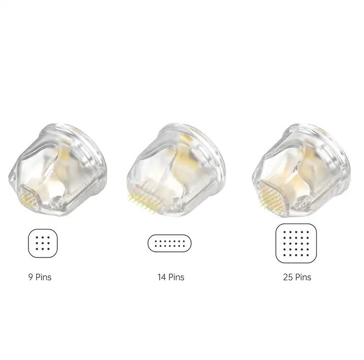 Original Bio Pen Q2 Replacement Cartridges 9Pin/14pin/25pin.roundnano 5Pcs, Microneedling Needle Tips for Q2 Microneedling Pen, Beauty Tool Accessories