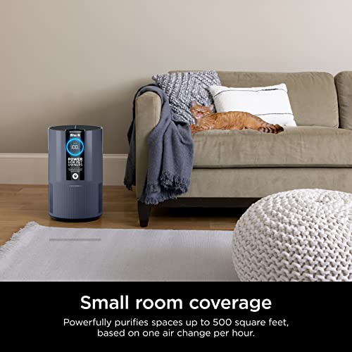 Shark HP102PETPR Clean Sense Air Purifier for Home, Allergies, Pet Hair, HEPA Filter, 500 Sq Ft Small Room, Bedroom, Captures 99.98% of Particles, Pet Dander, Fur, Allergens & Odor, Portable, Imperial