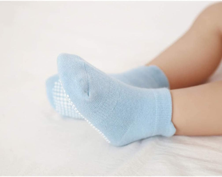 Grips Ankle Socks for Toddler, SYOSI Non Slip Socks for Kids, Low Cut Anti Skid Floor Socks for Baby Boys and Girls