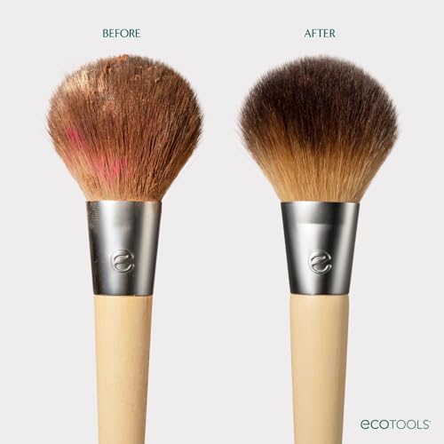 EcoTools Makeup Brush and Sponge Shampoo, Removes Makeup, Dirt, & Impurities From Brushes & Makeup Blender Sponges, Fragrance-Free Brush Cleanser, Vegan, & Cruelty-Free, 6 fl.oz./ 177 ml, 1 Count