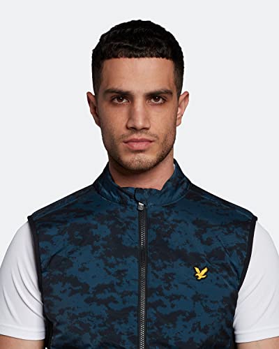 Lyle & Scott Mens Seafoam Gilet Dark Navy/Light Navy S