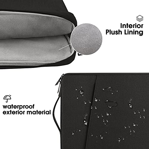 Arae Laptop Sleeve Case 14-15.4 inch Compatible with HP, ASUS, Lenovo, Acer, Notebook, Carrying Computer Bag Accessories Polyester Case with Pocket,Black