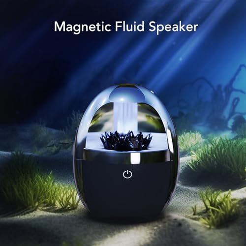 Jiawu Dancing Ferrofluid Speaker, Cool Bluetooth Speaker, Music Comes to Life with Dancing Ferrofluid, Transparent Magnetic Fluid Speaker Ferrofluid Display Lamp, Desktop Decor