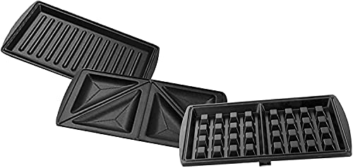 Black & Decker 750W Sandwich Maker 2 Slot Non-Stick 3in1 Interchangable Sandwich Grill And Waffle Maker, With Indicator And Ready to Cook Lights For Quick and Easy Dishes TS2090-B5 2 Years Warranty