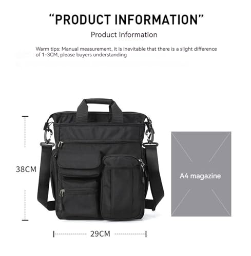 DOUGO Multifunctional Unique One-Shoulder Crossbody Bag Messenger Shoulder Bag for Men Laptop Case Handbag Business Briefcase Travel Rucksack