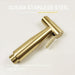 2 Pieces Bidet Toilet Sprayer Head Stainless Steel Handheld Bidet Sprayer Cloth Bathroom Diaper Sprayer for Kitchen and Toilet Cleaning (Bidet Sprayer Head) Golden