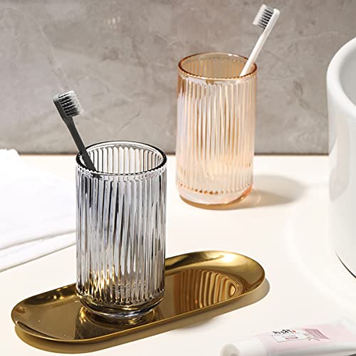Gaolinci 2 Pcs Glass Tumbler Cup,Toothbrush Holder, Bathroom Cups, 13 oz