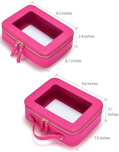 Small Cosmetic Bag for Purse Mini Makeup Bag for School Cute Clear Make Up Pouch for Travel Tiny Leather White Make Up Organizer Case for Backpack Toiletry Bag Waterproof Square Pouch with Zipper
