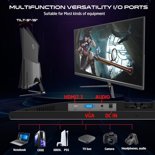 GAMEON GOES22FHD120IPS 22-Inch Full HD Monitor, 120Hz, 0.5ms, IPS Panel, HDMI 2.1, FreeSync, NVIDIA G-Sync Compatible, PS5 Supported,1920x1080 Resolution Ultra-Slim Design, Black