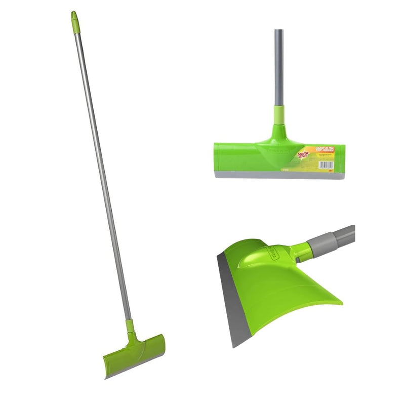 Scotch-Brite Floor Squeegee with Stick AS300, 1 set/pack | 30cm squeege + stick | Multipurpose | Rubber | Floor Wiper | Floor Brush | Kitchen | Garden | Wiper Bathroom Floor Wiper | All Floors