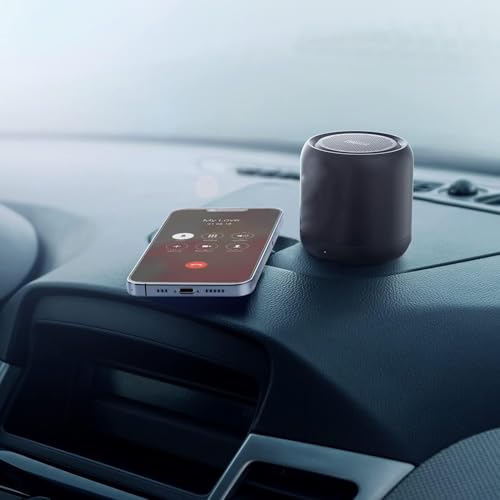 GraGra Bluetooth Speakers, Mini Portable Wireless Speaker, Multifunctional Waterproof Stereo Sound Bluetooth Enhanced Bass, Long Battery Life for Home Office Travel Outdoors, Black