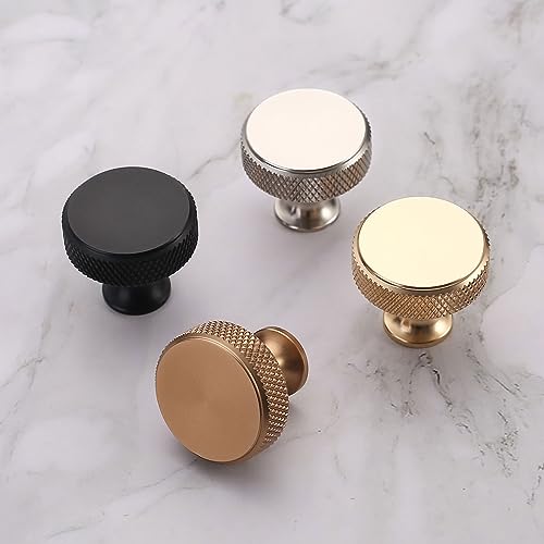 Asidrama 10 Pack Brushed Satin Nickel Kitchen Cabinet Knobs Knurled Dresser Knobs Drawer Knobs Cabinet Hardware Aluminum Knobs for Dresser Drawers