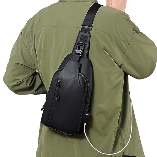 Dress Cici Stylish Waterproof Casual Daypack for Travel & Cycling, Sling Crossbody Bag for Men