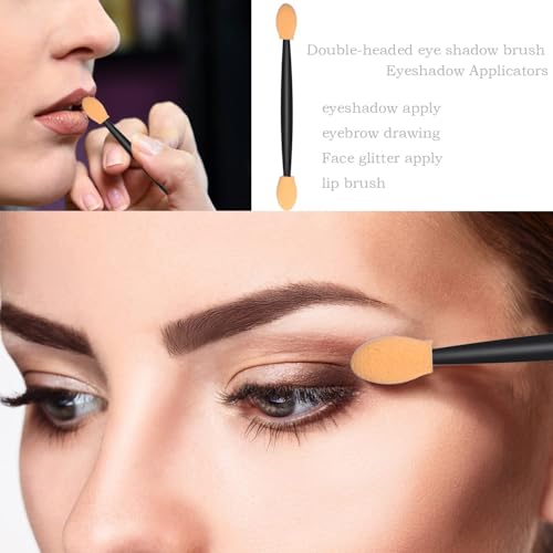 Tazweeq 300PCS Disposable Makeup Tool Kit, with Organizer Box, Mascara Brush/Lip Applicators/Eyeshadow Applicators/Eye Liner Brush, Makeup Disposable Accessories