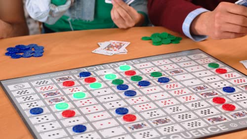 Goliath Sequence Premium Edition - Stunning Set with Giant Board (20.25 x 26.25 inches), Exclusive Chips and Deluxe Cards by, Blue, for Ages 7+