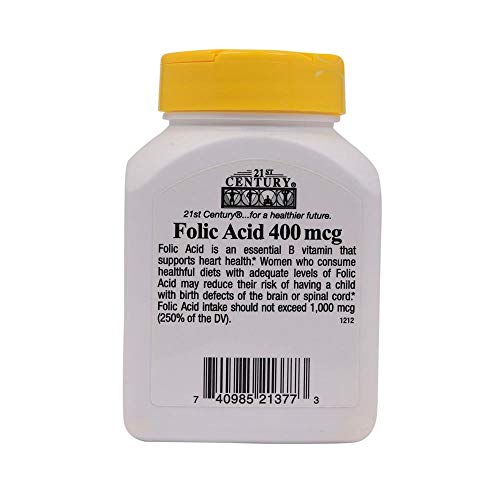 21st Century Folic Acid 400 Mcg - 250 Tablets