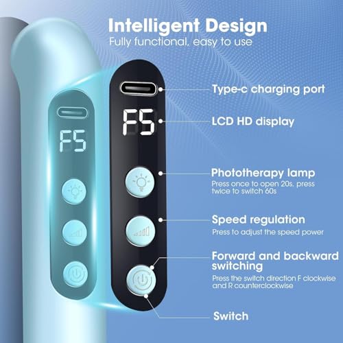 NALACAL Electric Nail Polishing with UV Nail Lamp, 2 in 1 Cordless Professional Nail Drill Filer for Nails, Portablefor Acrylic Nail Polishing Gel Nail Curing Manicure Pedicure