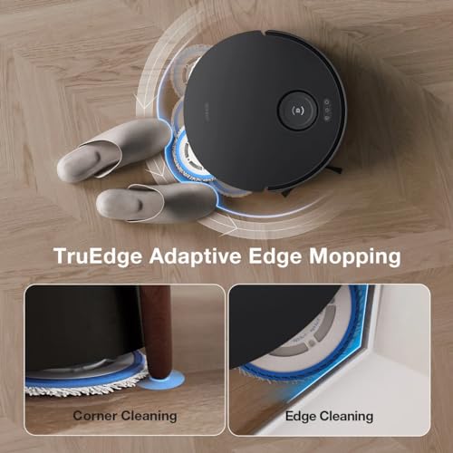 ECOVACS DEEBOT T30 Pro Omni Robot Vacuum Cleaner with Mop function Hot Water, 11000Pa Powerful Suction, TruEdge Adaptive Mopping, Zero Tangle, TrueDetect 3D 3.0, Black