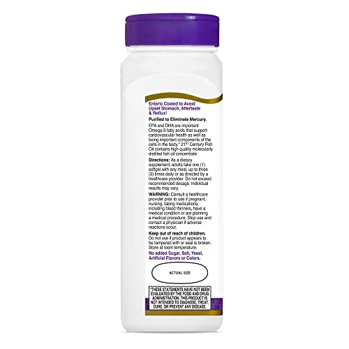 21st Century Omega-3 Fish Oil 1000 Mg E.C Sg - 90 Capsules