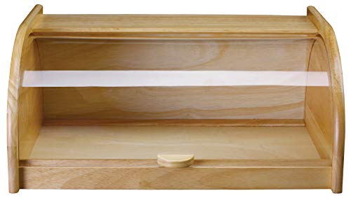 Billi Wooden Bread Box With Sliding Acrylic Lid Beige Wp-776