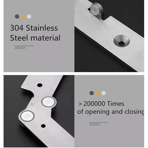 SUZLAZYR Barn Door Hardware Kit, 180Â° Folding Flat Door Accessories, Smoothly & Quietly, Expansion Wardrobe Partition Door Hardware Connector Accessories,18mm left open